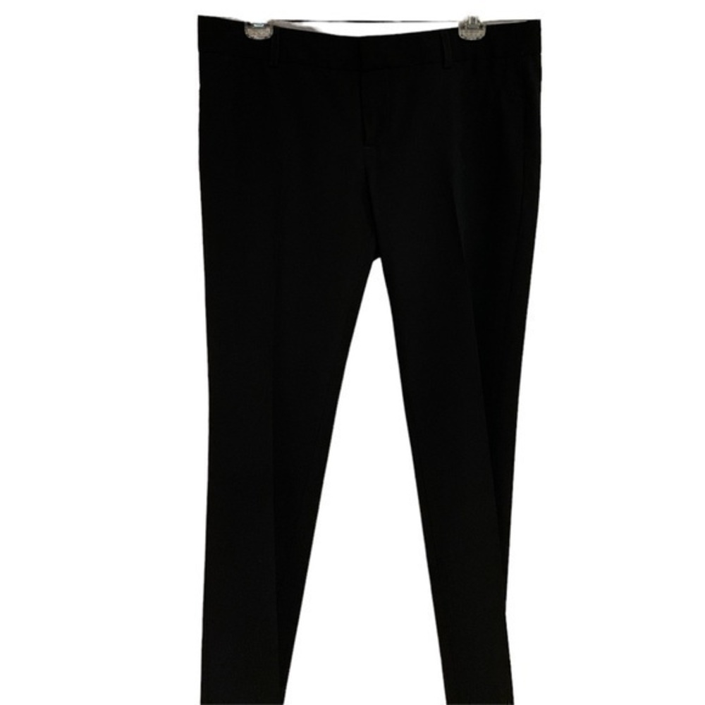 Ecru black straight leg career trousers in size 8